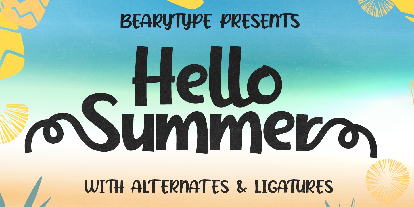 Beispiel einer Hello Summer-Schriftart #1